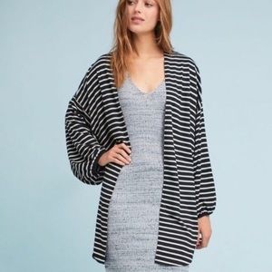 Anthropologie Striped Jersey Cocoon Kimono new